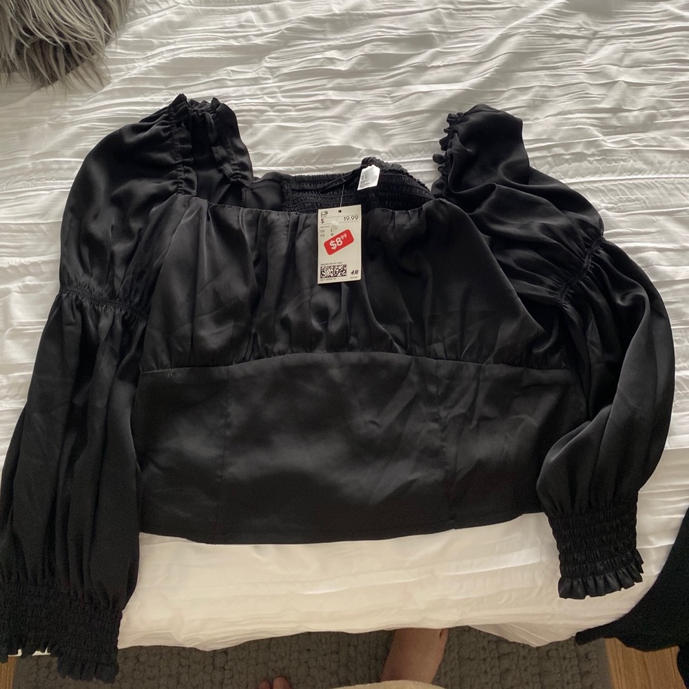 H&M Silk Square Neck Top